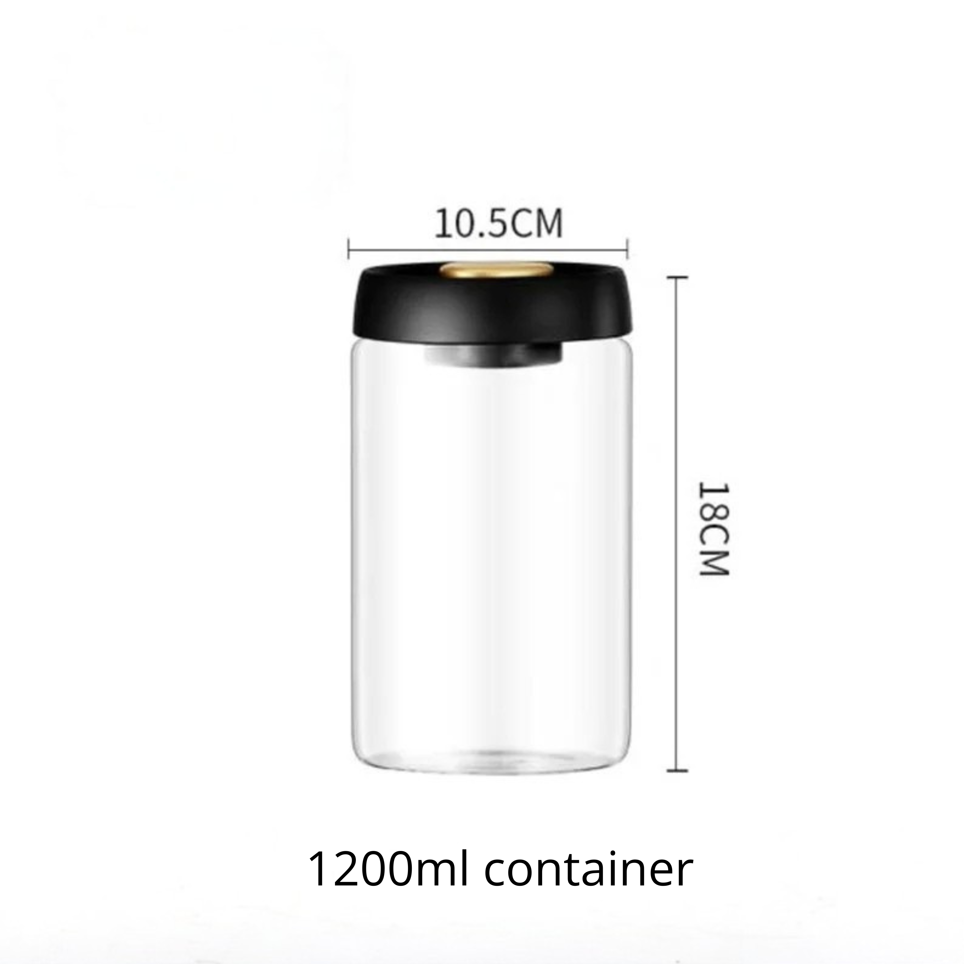 Air Tight Coffee Bean Storage Container- Vacuum-Sealed Freshness Canister