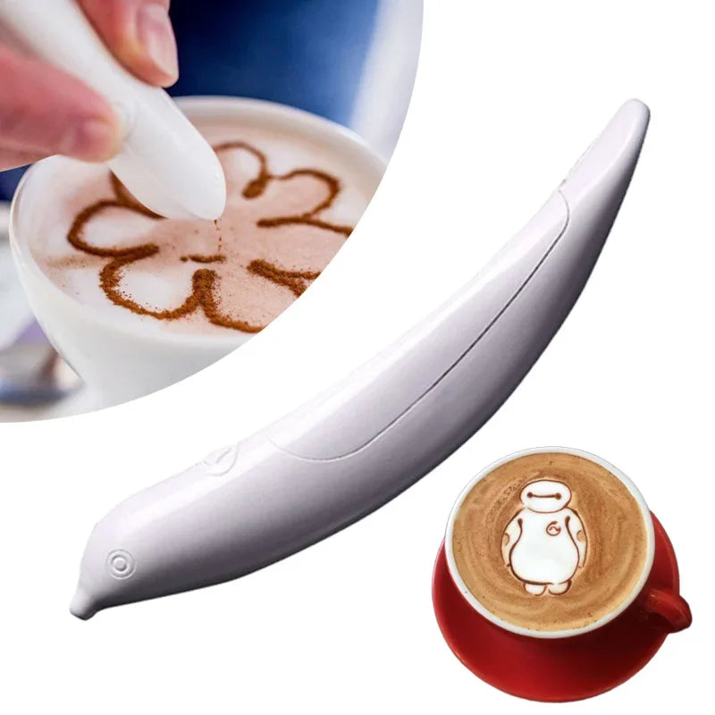 Electric Latte Art Pen- Barista Coffee Drawing tool.