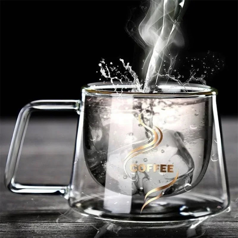 Double-Wall Glass Heat-Resistant Espresso and Coffee Cups (150ml)