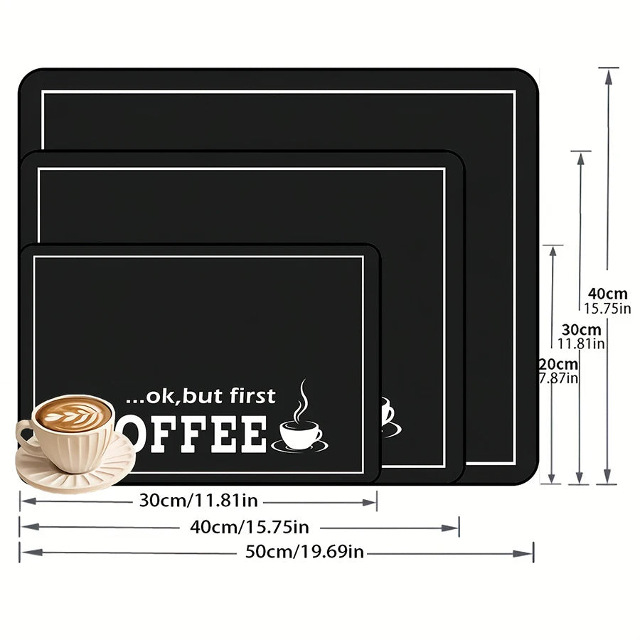 Non-Slip Absorbent Coffee Machine Counter Protector Mat