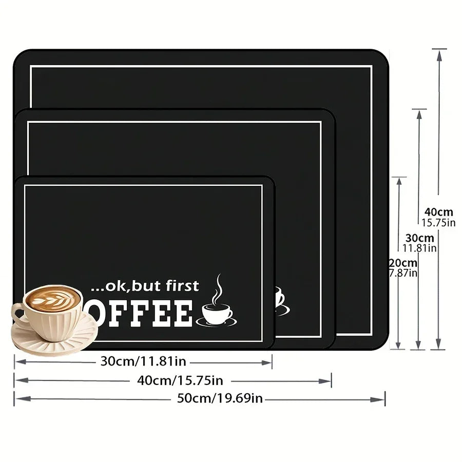 Non-Slip Absorbent Coffee Machine Counter Protector Mat
