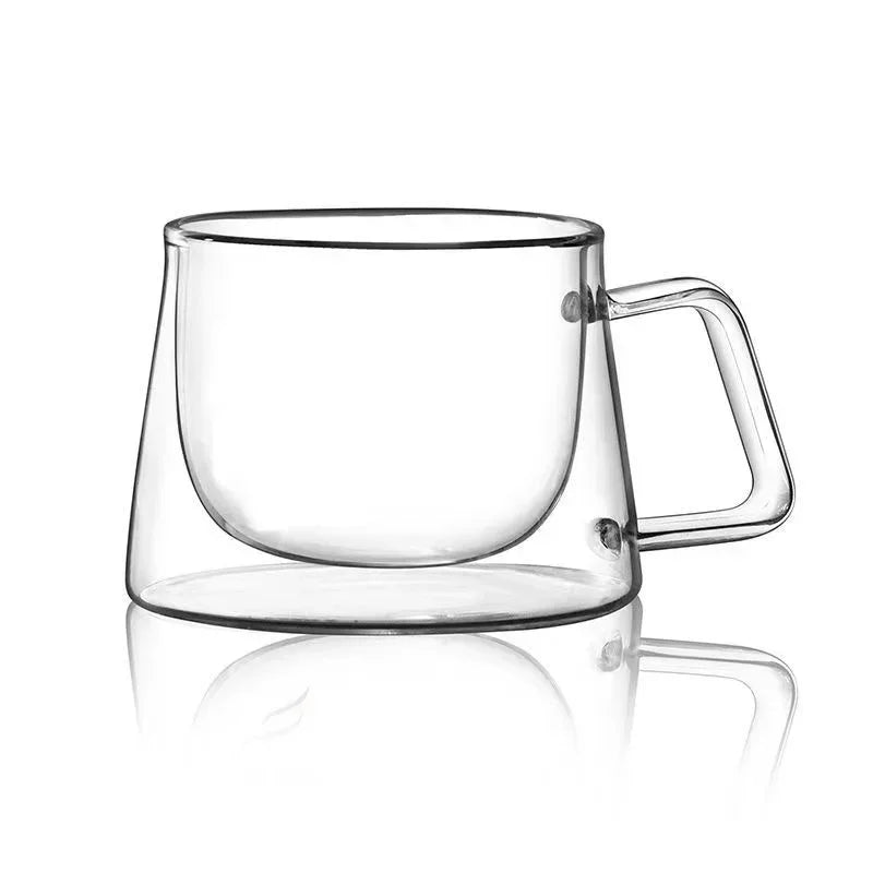 Double-Wall Glass Heat-Resistant Espresso and Coffee Cups (150ml)