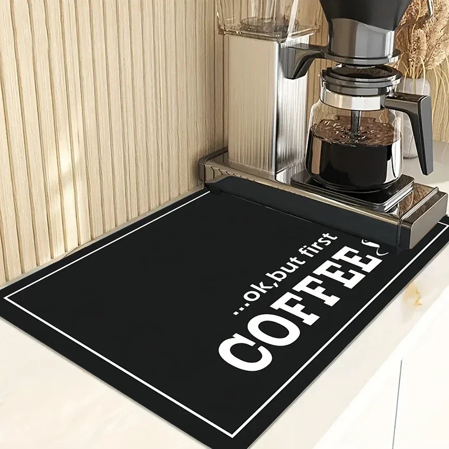 Non-Slip Absorbent Coffee Machine Counter Protector Mat