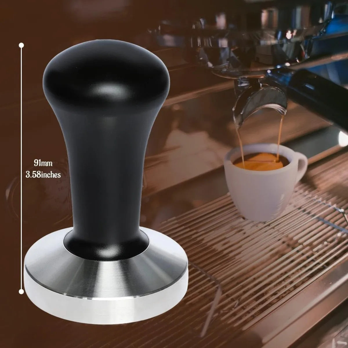 Spring-loaded Stainless Steel Espresso Tamper- 51mm, 53mm & 58mm