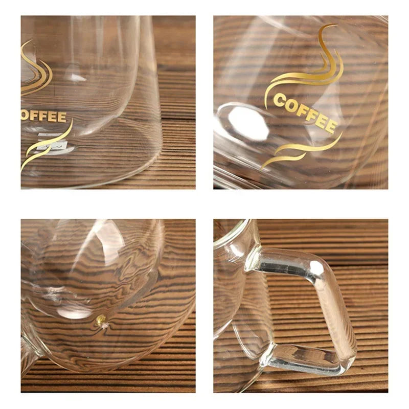 Double-Wall Glass Heat-Resistant Espresso and Coffee Cups (150ml)