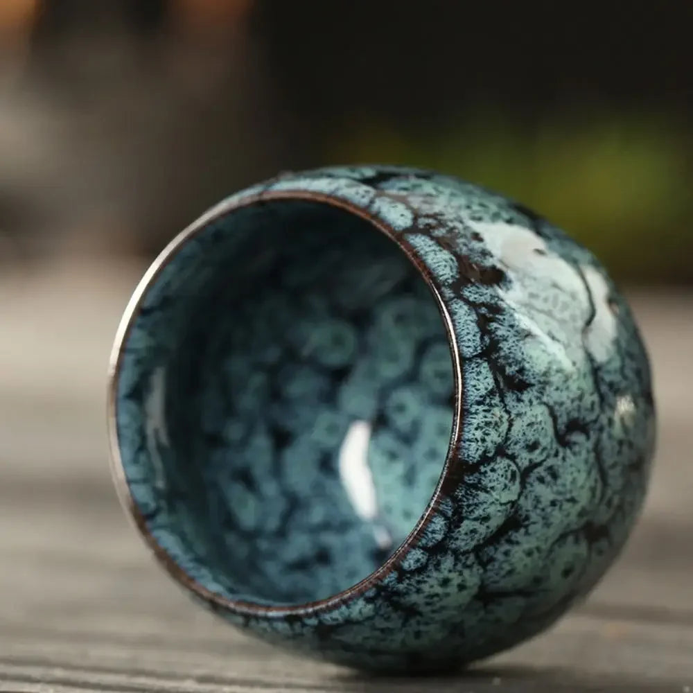 Handmade Japanese Kiln-Glazed Ceramic Espresso Cup | 110ml