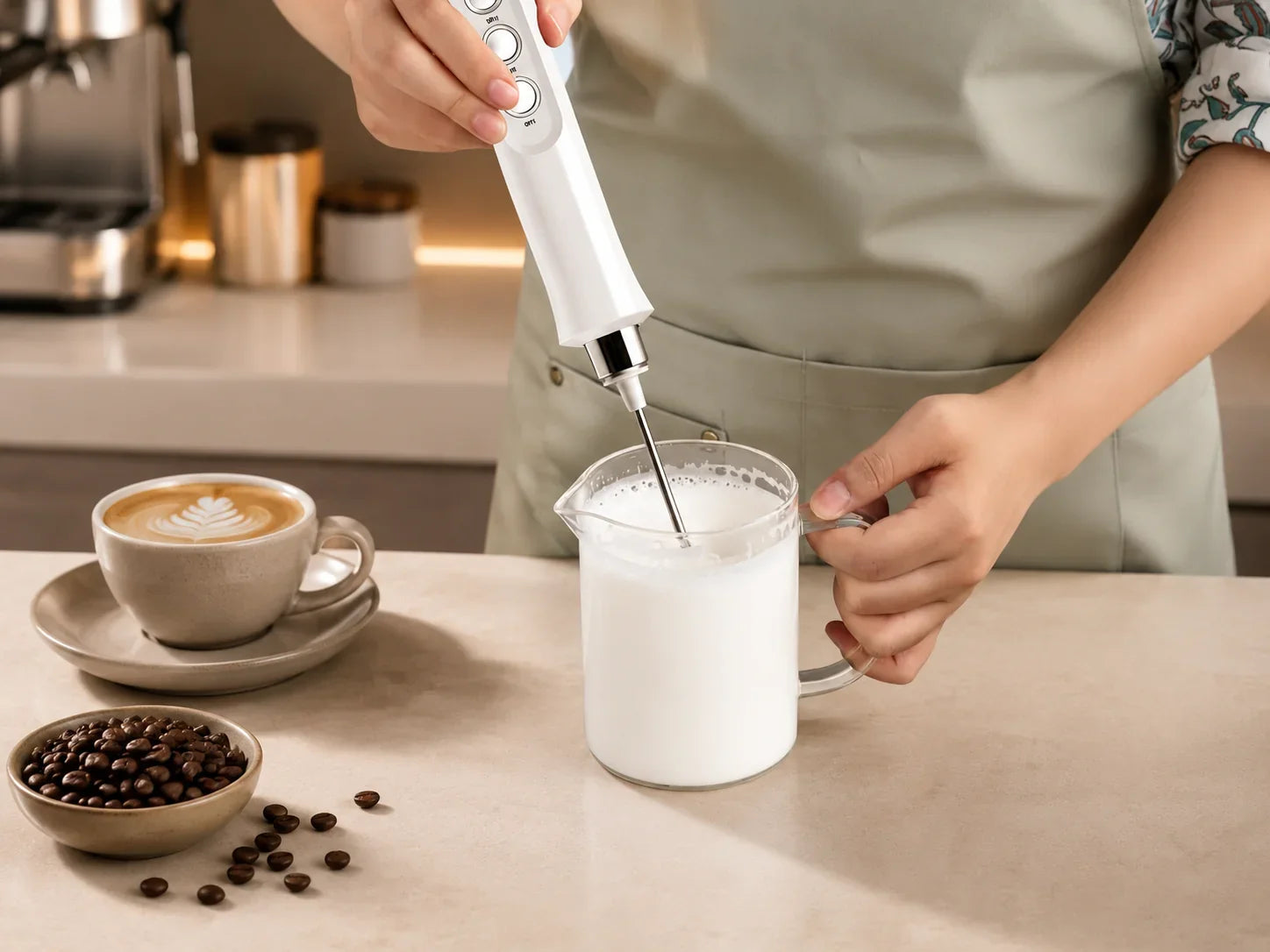 3 in 1 Rechargeable Electric Whisk & Milk Frother