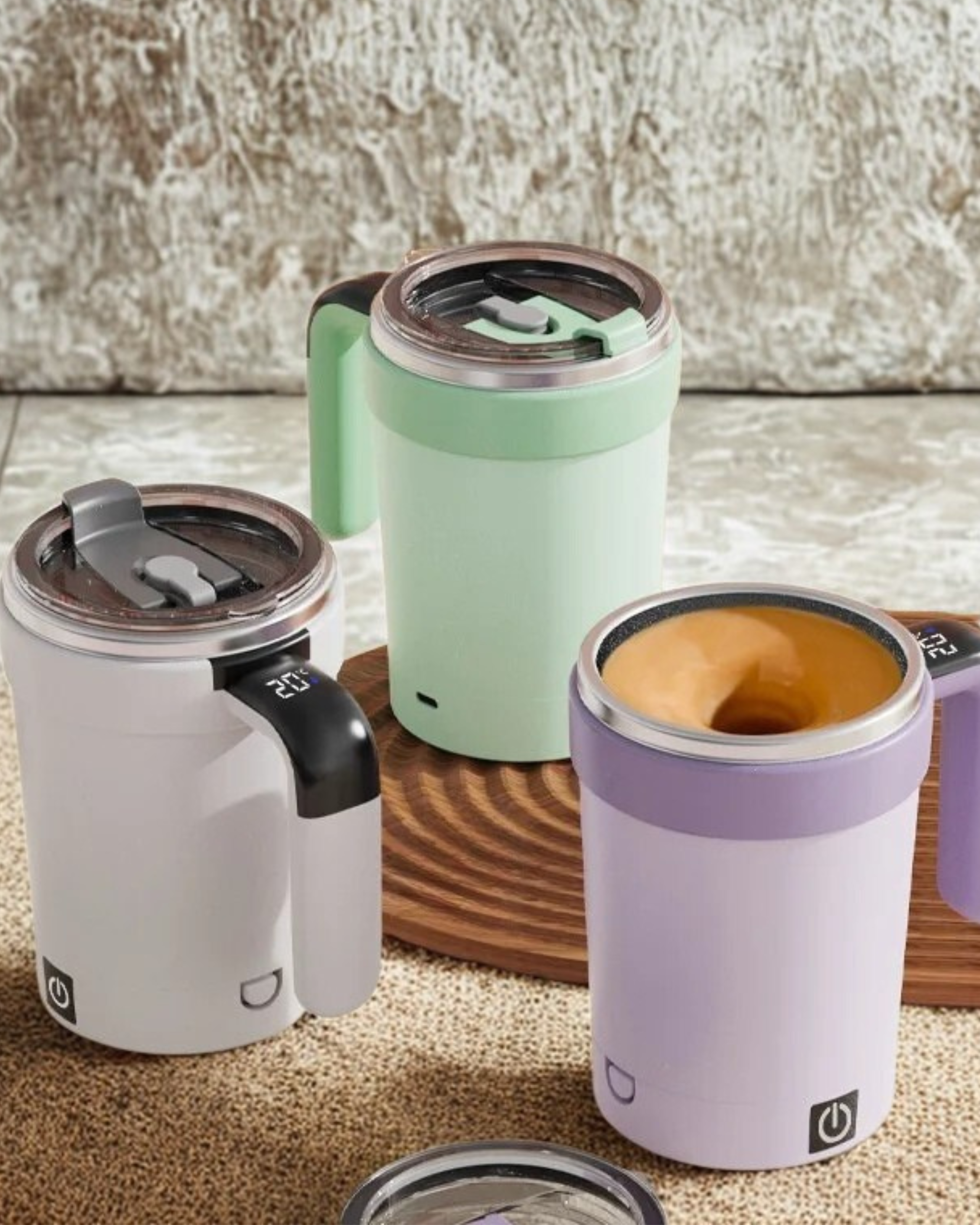 Smart Self-Stirring  Mug with Temperature Display