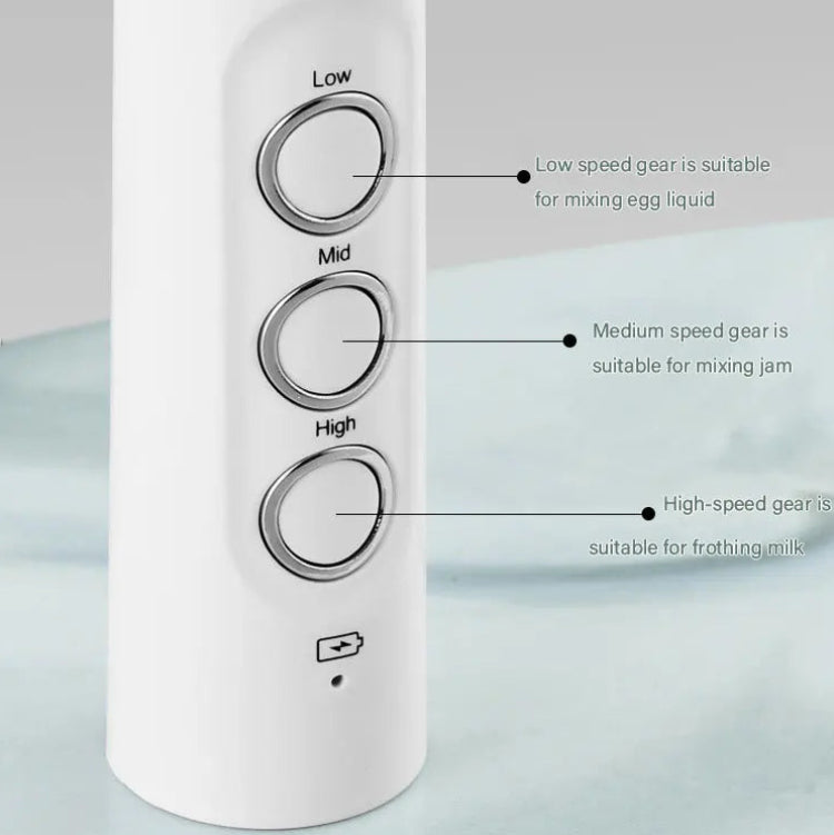 3 in 1 Rechargeable Electric Whisk & Milk Frother