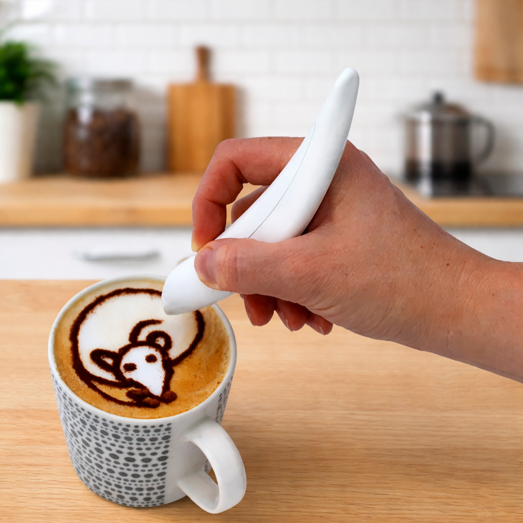 Electric Latte Art Pen- Barista Coffee Drawing tool.