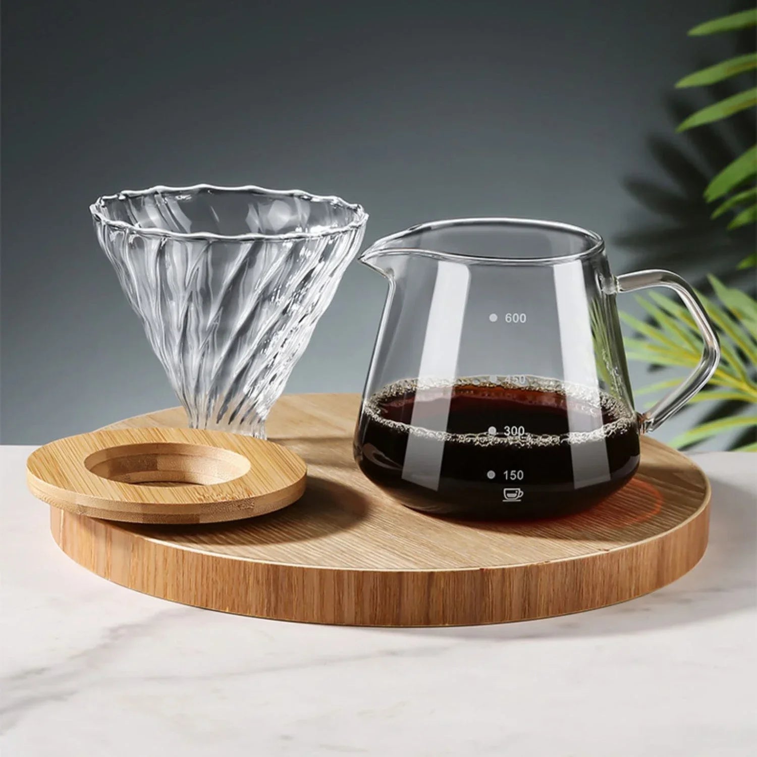 Glass Pour Over Coffee Maker Set 300ml & 600ml