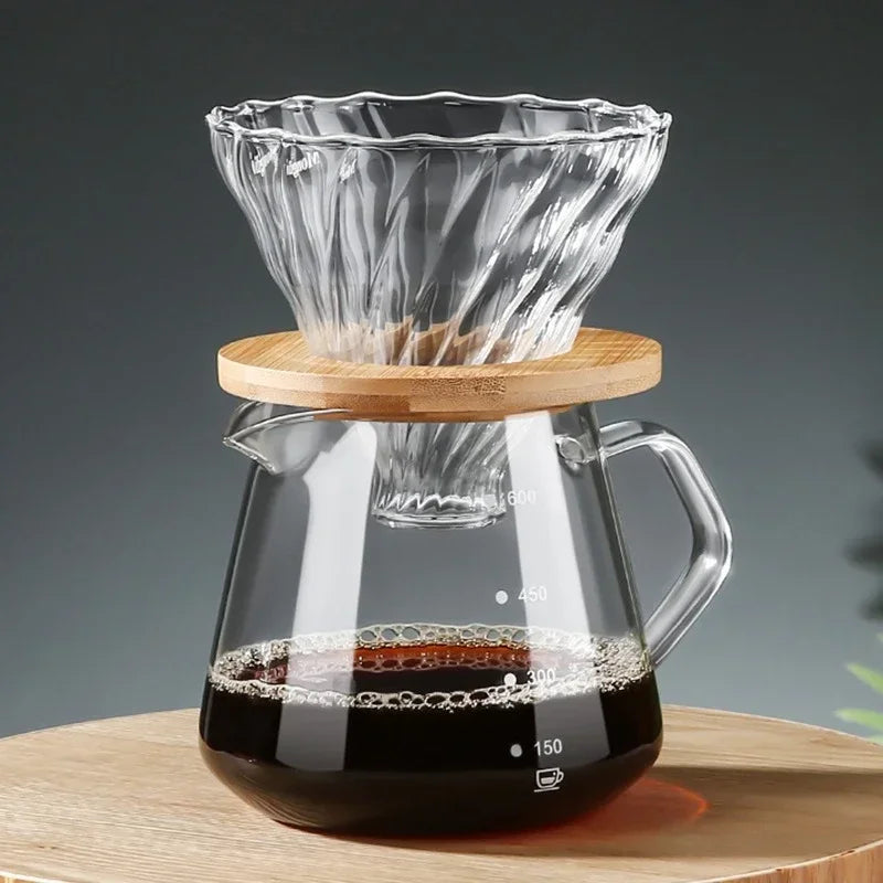 Glass Pour Over Coffee Maker Set 300ml & 600ml