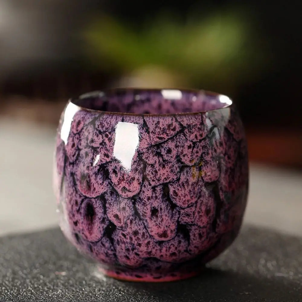 Japanese Kiln-Glazed Ceramic Espresso Cup