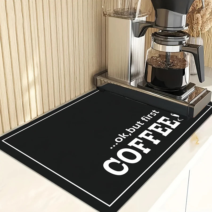 Non-Slip Absorbent Coffee Machine Counter Protector Mat