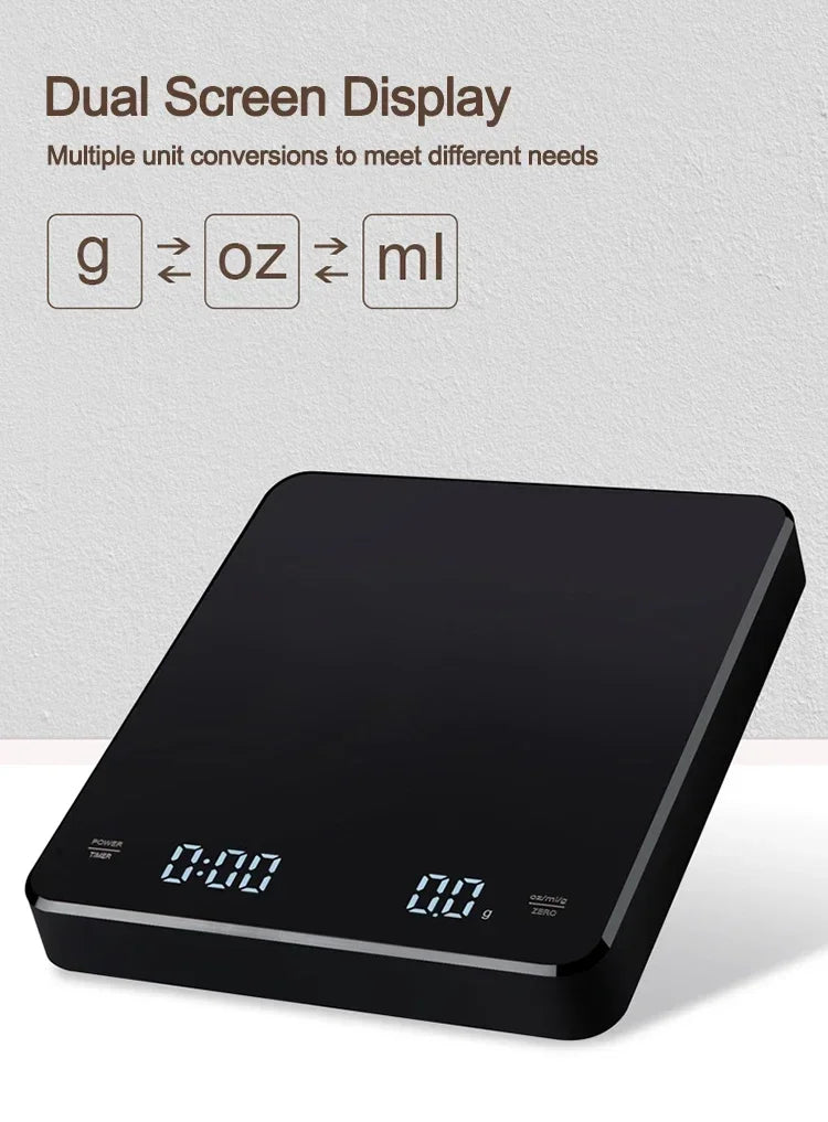 Barista Grade Digital Coffee Scale with Timer