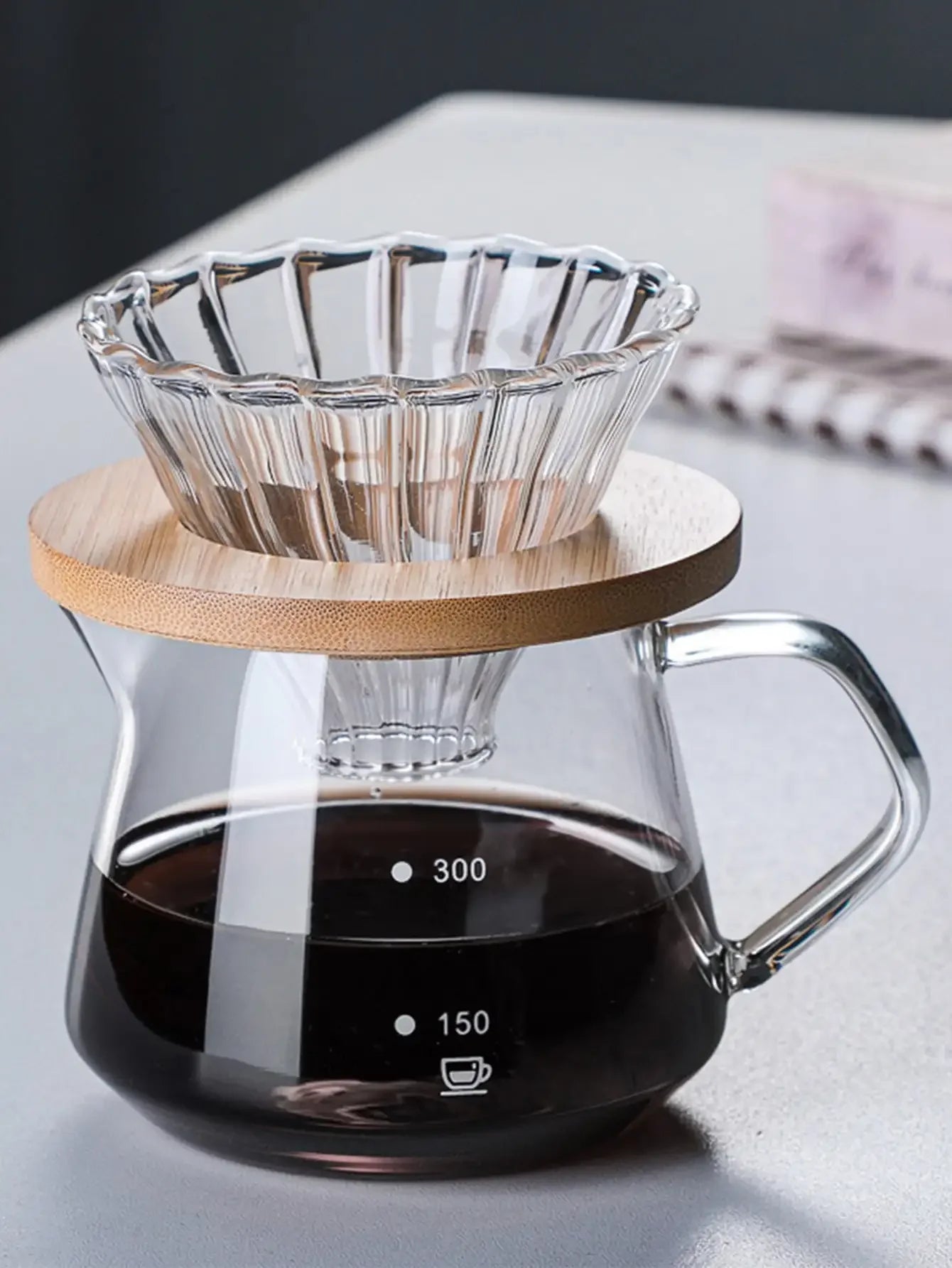 Glass Pour Over Coffee Maker Set 300ml & 600ml